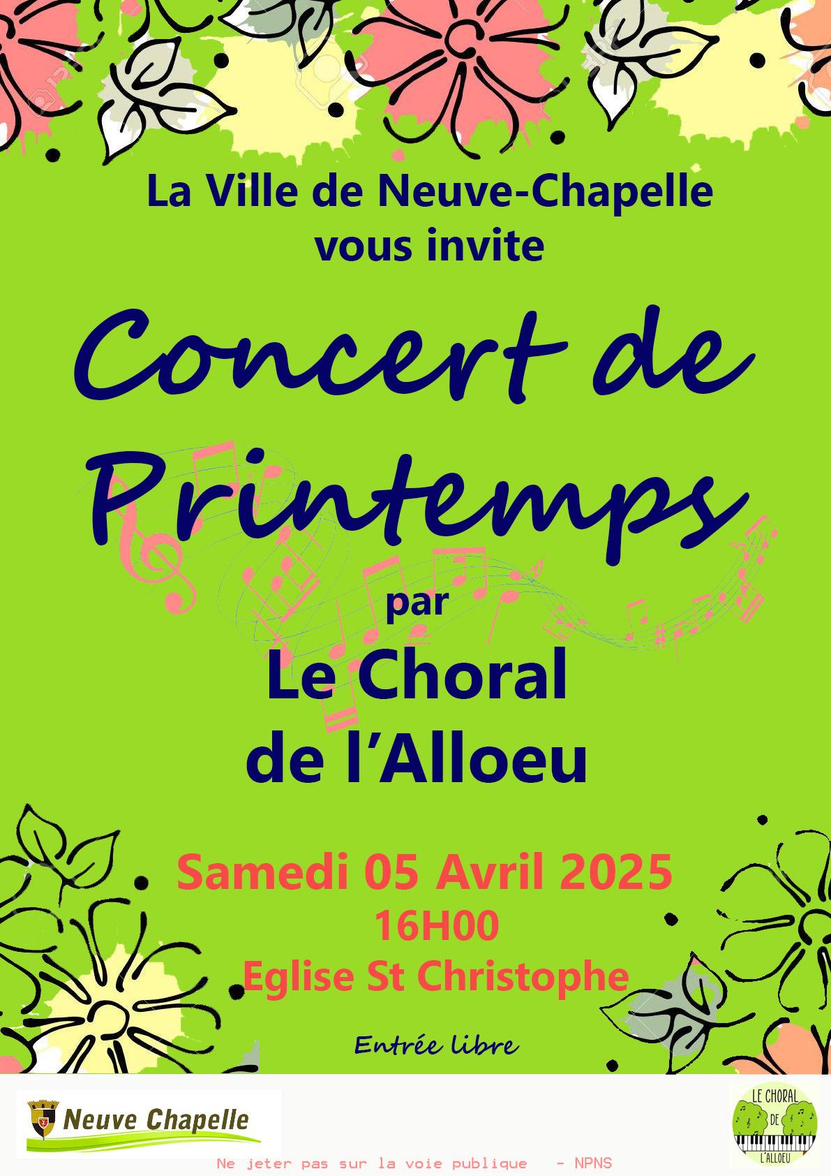 Projet 2 affiche concert de printemps 2025